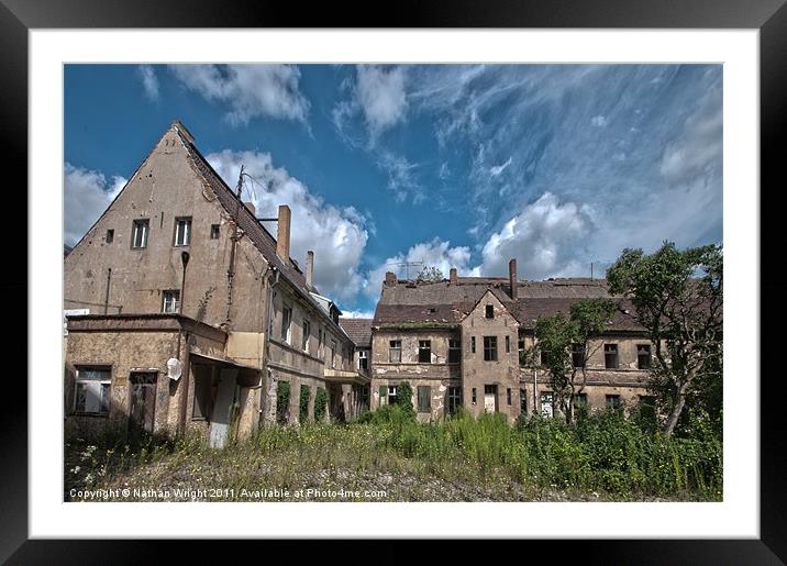 Old mill offices in colour Framed Mounted Print by Nathan Wright