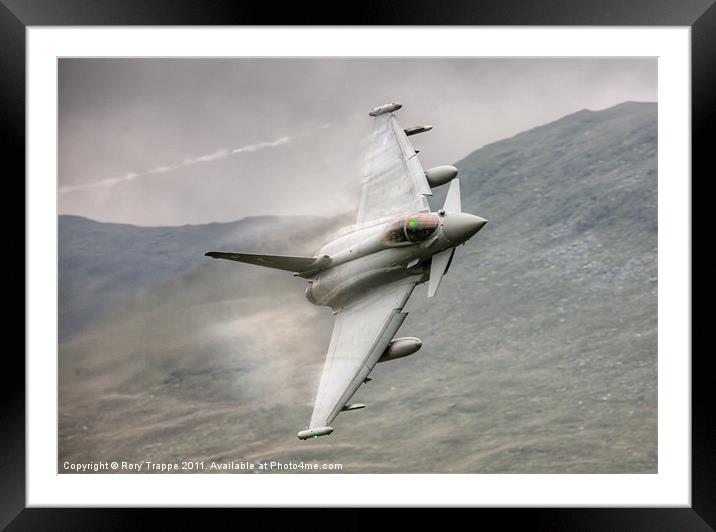 An RAF Typhoon low level Framed Mounted Print by Rory Trappe