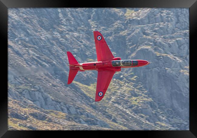 Red Arrows in the Ogwen Valley Framed Print by Rory Trappe