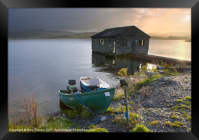 Trawsfynydd boat house Framed Print by Rory Trappe