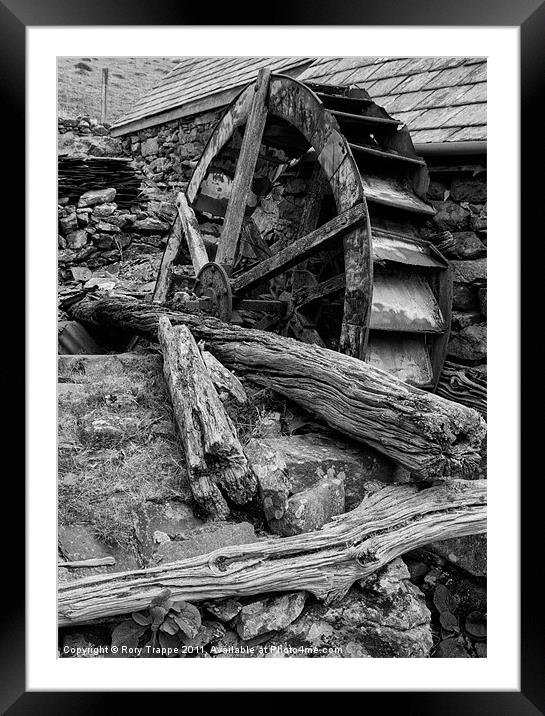 Water wheel Framed Mounted Print by Rory Trappe