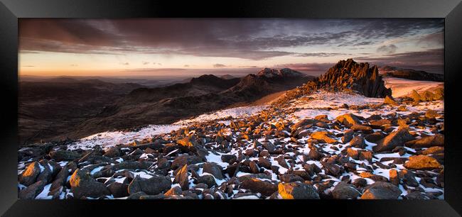 Castell y Gwynt Panoramic Framed Print by Rory Trappe
