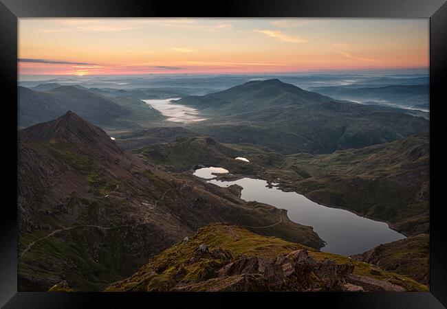 View from the Summit of Yr Wyddfa (Snowdon) Framed Print by Rory Trappe