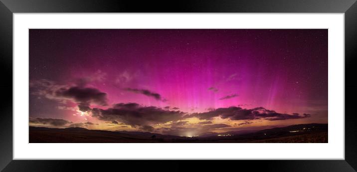 Northern Lights over Snowdonia Framed Mounted Print by Rory Trappe