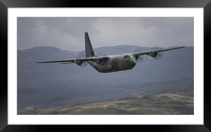 The Last of the RAF C130 J's Framed Mounted Print by Rory Trappe