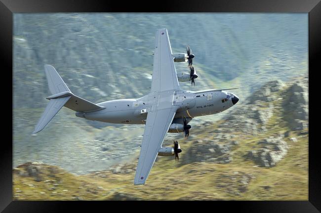 A400M in the Ogwen Valley Framed Print by Rory Trappe