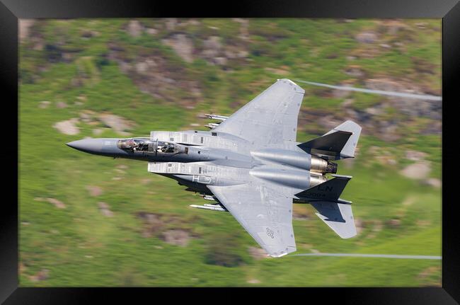 An F15 Strike Eagle Low Level Framed Print by Rory Trappe