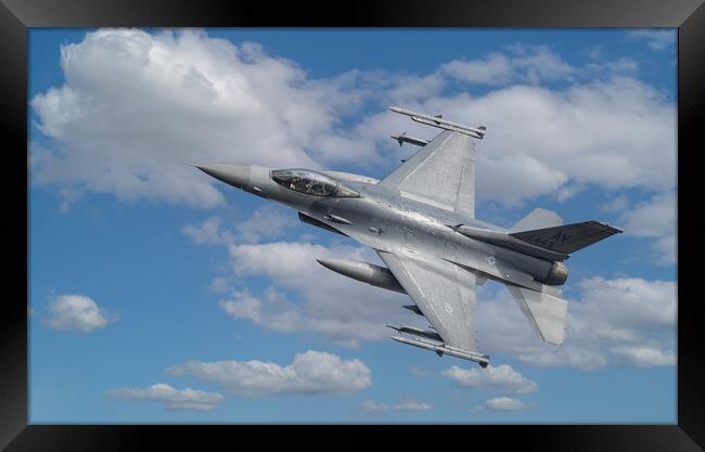 F16 Fighting Falcon Framed Print by Rory Trappe
