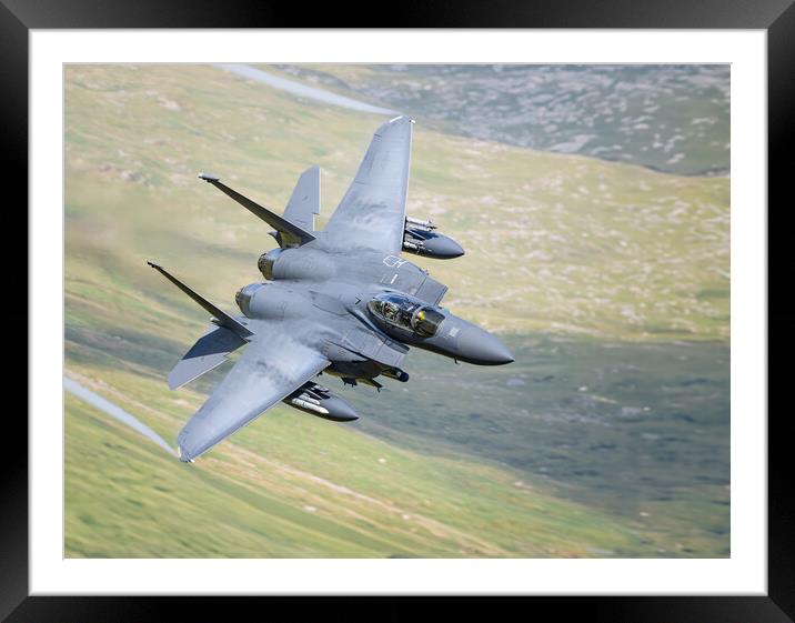 F15 coming in Hot Framed Mounted Print by Rory Trappe