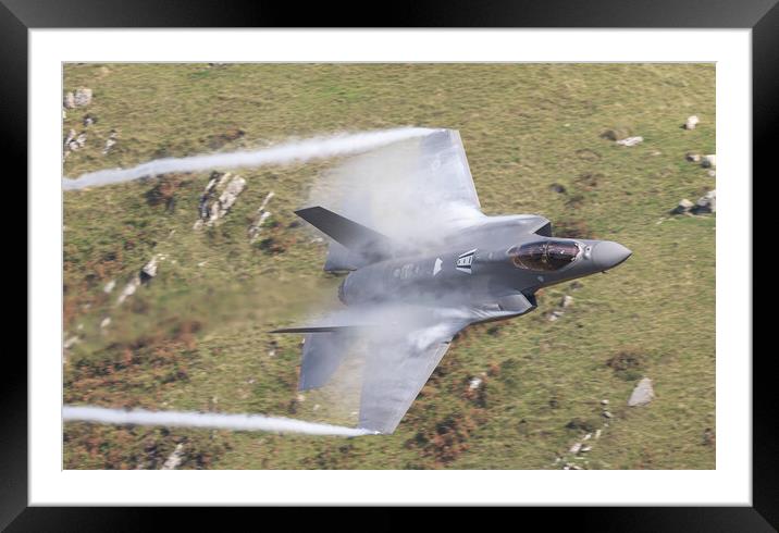 USAF F35 A  flying out of low level Framed Mounted Print by Rory Trappe