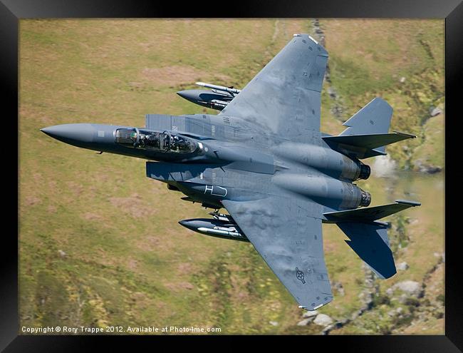 An F15 training in Wales Framed Print by Rory Trappe