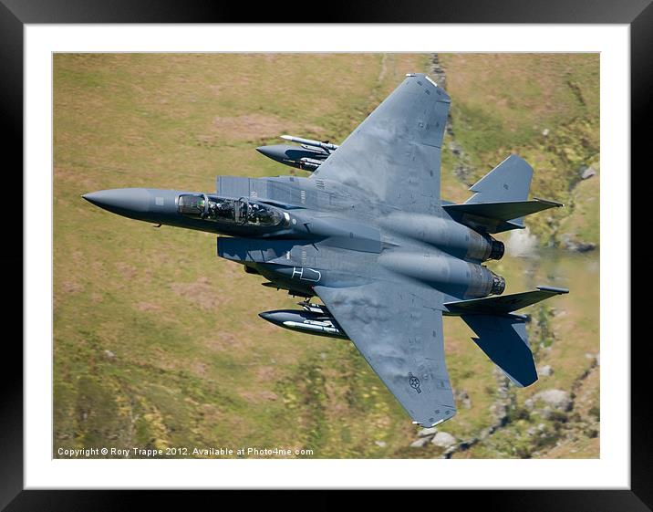 An F15 training in Wales Framed Mounted Print by Rory Trappe