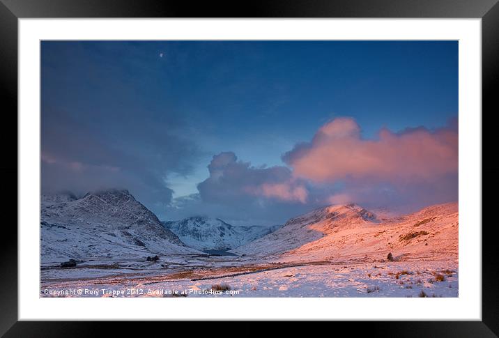 Winter sunrise , Ogwen valley Framed Mounted Print by Rory Trappe