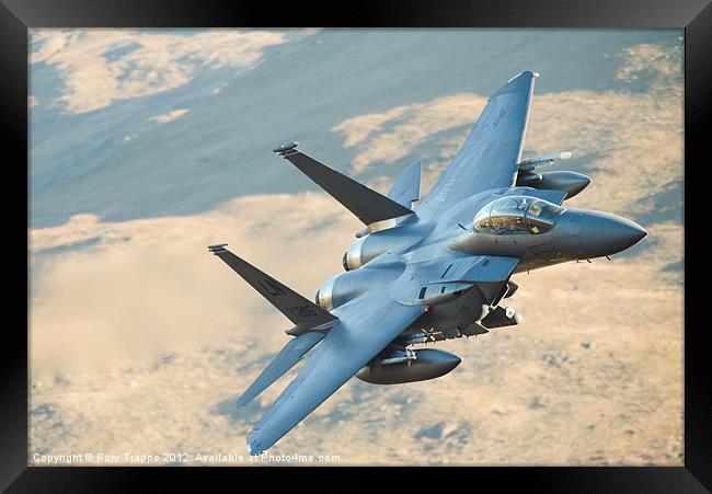 F15 low level Framed Print by Rory Trappe