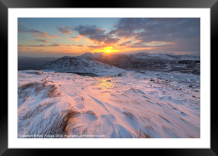 Manod sunset wide angle Framed Mounted Print by Rory Trappe