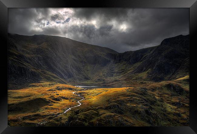 The river from Llyn Idwal Framed Print by Rory Trappe