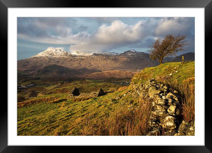 Snow on the Moelwyn Framed Mounted Print by Rory Trappe