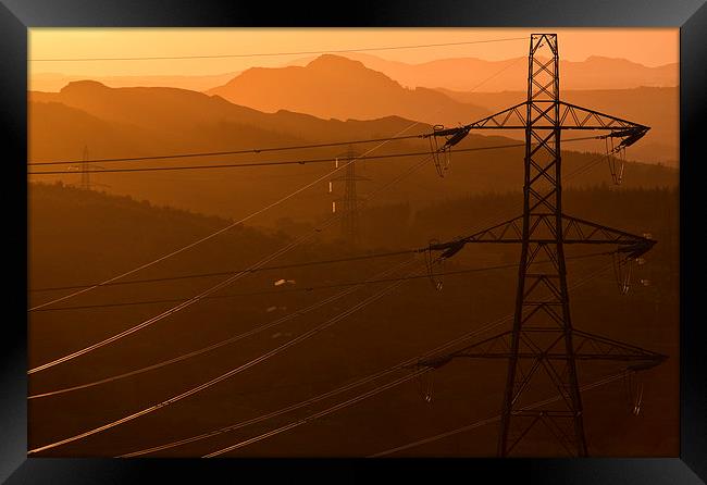  Power lines Framed Print by Rory Trappe