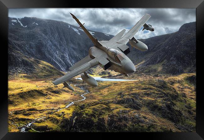  Raf Tornado in the Ogwen valley Framed Print by Rory Trappe