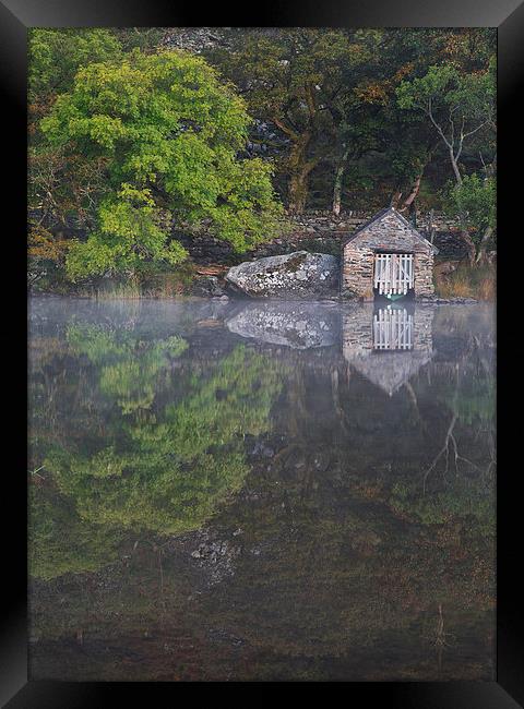  Llyn Nantlle boathouse Framed Print by Rory Trappe