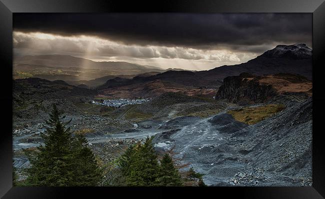  Slate quarry at Blaenau Ffestiniog Framed Print by Rory Trappe