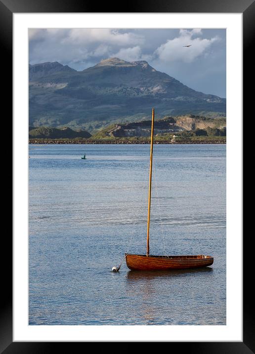  Fishing boat at Borth y Gest Framed Mounted Print by Rory Trappe
