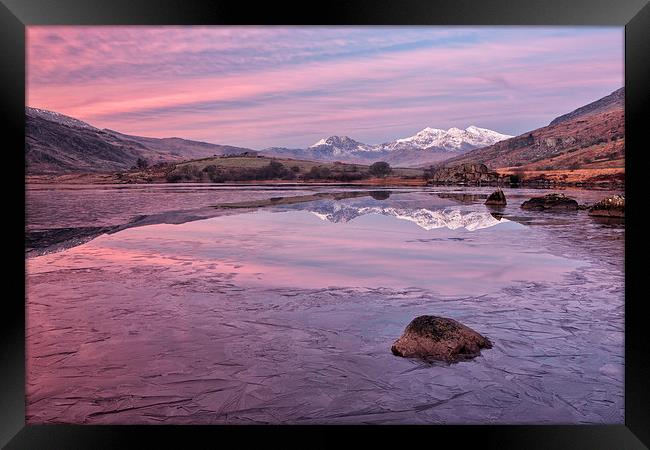  A reflection of Snowdon Framed Print by Rory Trappe