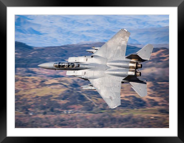 F15 Strike Eagle over Wales Framed Mounted Print by Rory Trappe