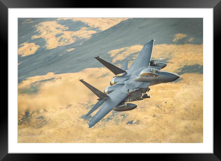 F15-Strike Eagle LL in Wales Framed Mounted Print by Rory Trappe