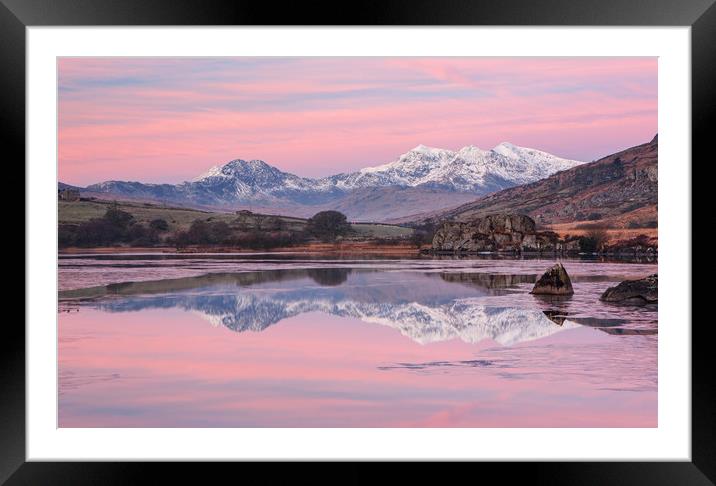 Snowdon reflection Framed Mounted Print by Rory Trappe