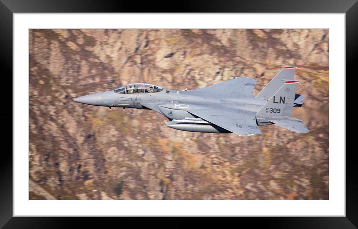 F15 Eagle Low Level Framed Mounted Print by Rory Trappe