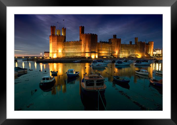 Caernarfon castle Framed Mounted Print by Rory Trappe