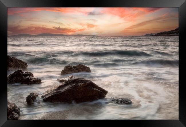 Agos Ioannis beach Framed Print by Rory Trappe