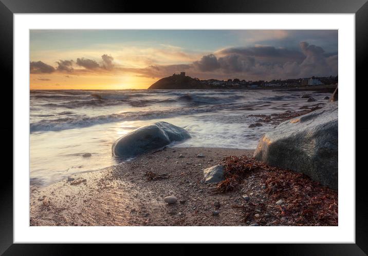 Seaweed and surf Framed Mounted Print by Rory Trappe