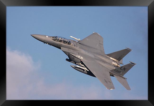 F15 on a turn Framed Print by Rory Trappe