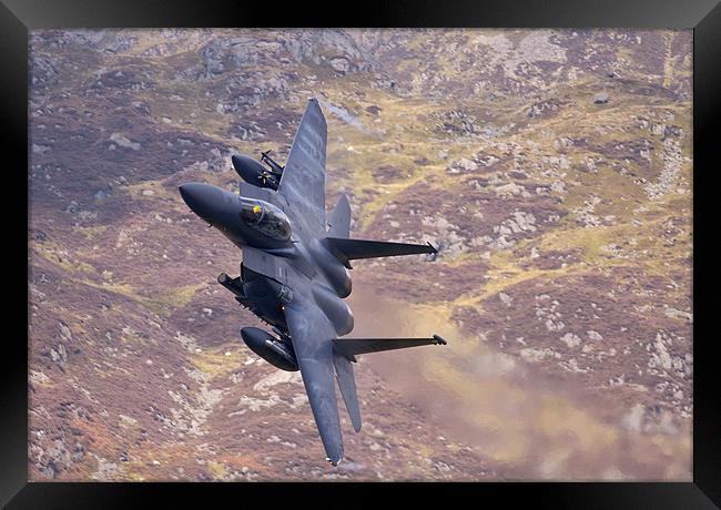 F15 E banking left Framed Print by Rory Trappe