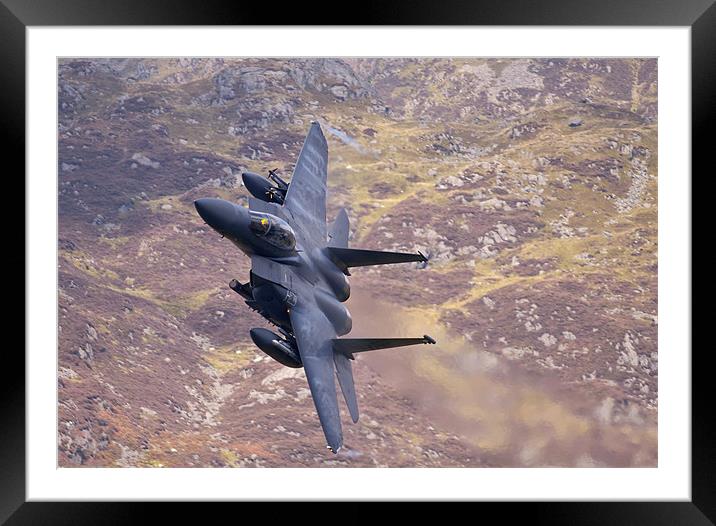 F15 E banking left Framed Mounted Print by Rory Trappe