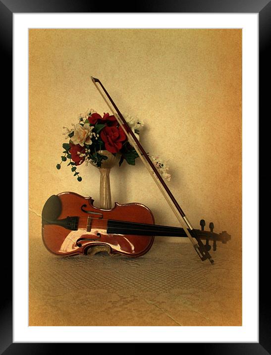A Violin for Christmas Framed Mounted Print by Jacqui Kilcoyne