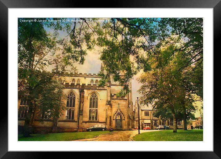 Blackburn Cathedral Grounds Framed Mounted Print by Jacqui Kilcoyne