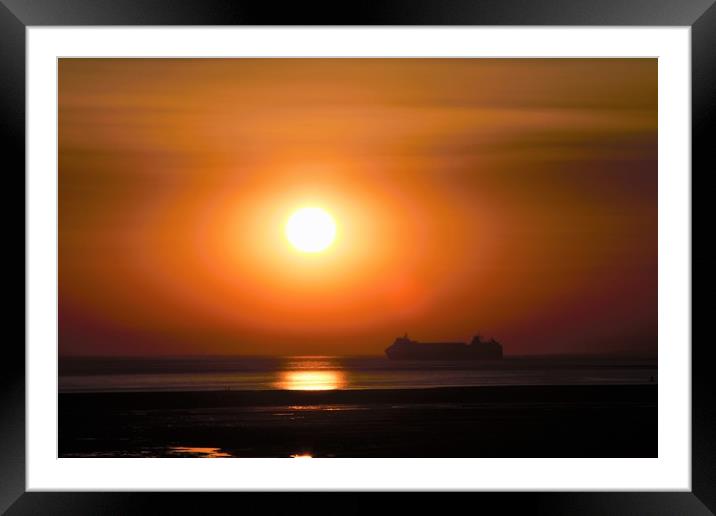 Sailing into the Sunset Framed Mounted Print by Jacqui Kilcoyne