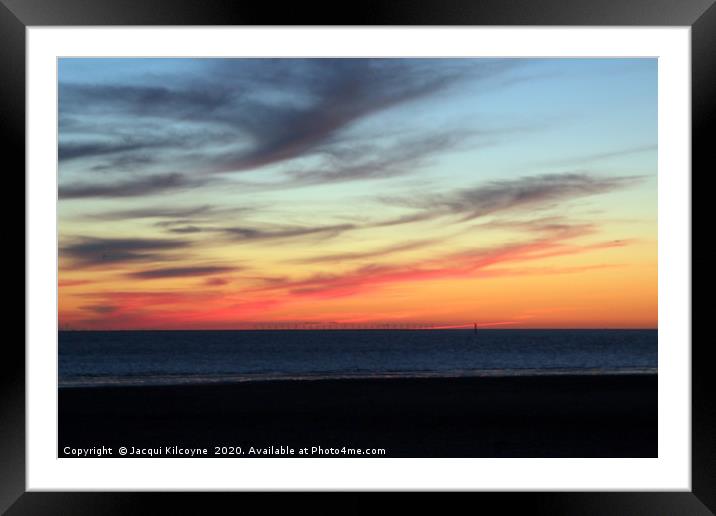 Evening Clouds. Framed Mounted Print by Jacqui Kilcoyne