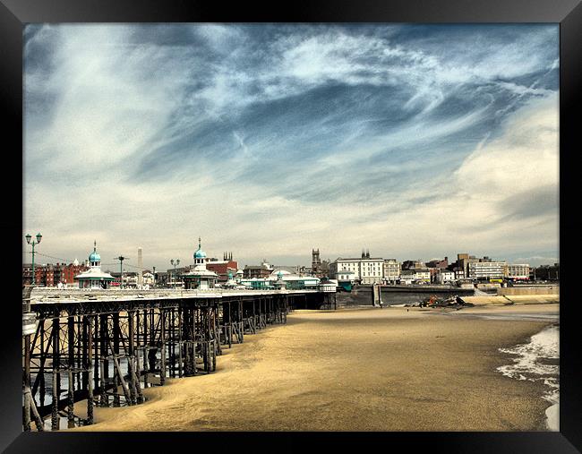 Pier from the Sea End. Framed Print by Jacqui Kilcoyne