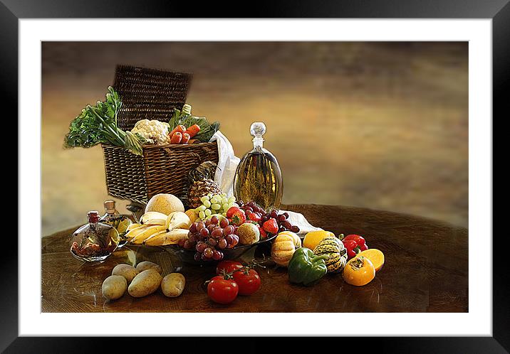 Fruit and Vegetables Framed Mounted Print by Irene Burdell