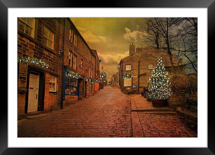 Haworth at Christmas Framed Mounted Print by Irene Burdell
