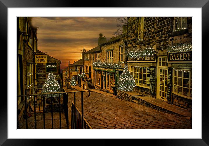 Haworth High Street Framed Mounted Print by Irene Burdell