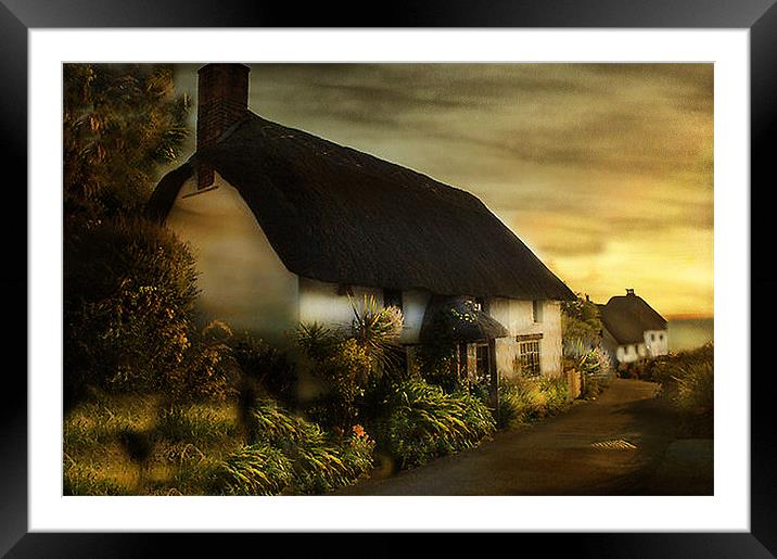 Cornish Cottage Framed Mounted Print by Irene Burdell