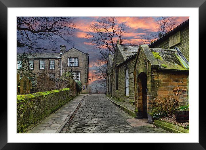 Parsonage and School House Framed Mounted Print by Irene Burdell