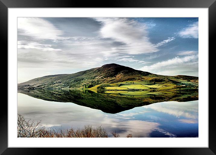   Reflections on Bala Lake  Framed Mounted Print by Irene Burdell