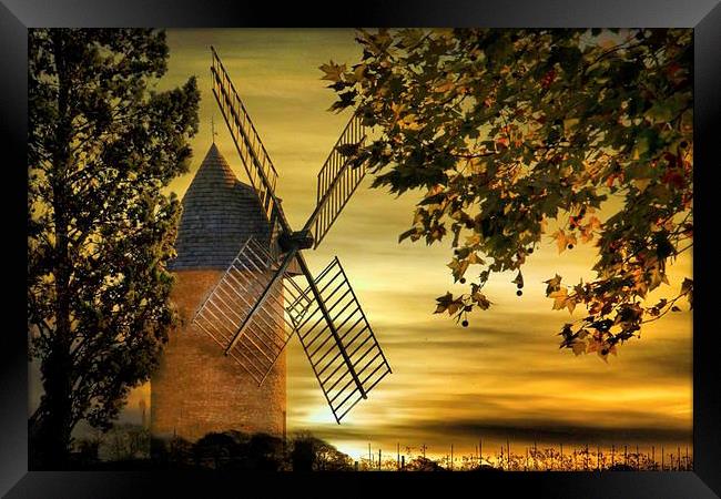 The Windmill at sunset Framed Print by Irene Burdell