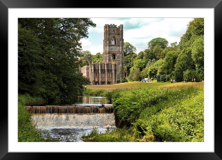 Fountains Abbey. Framed Mounted Print by Irene Burdell